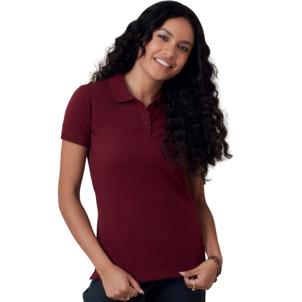Stedman Womens/Ladies Stretch Polo Shirt / Bordeaux